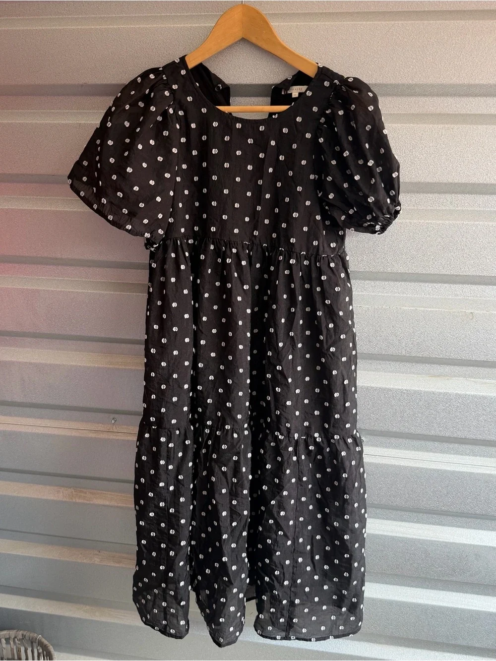 Noralee Claire Dress in black & ivory dot
